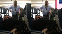 Man stands for 6 hours on flight while wife passes out on 3 seats