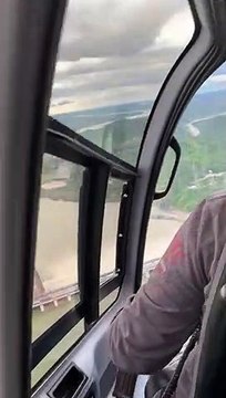 भारी वर्षा के बाद नर्मदा के सरदार सरोवर डैम का हवाई दृश्य