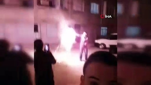 Asker eğlencesinde havai fişek patladı, ortalık savaş alanına döndü