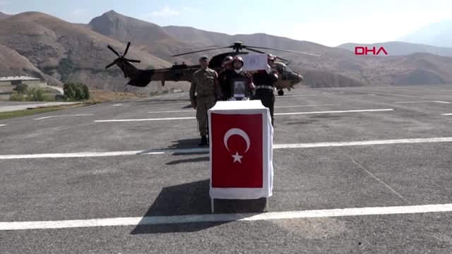 Hakkari şehit uzman onbaşı sarı, törenle memleketine uğurlandı