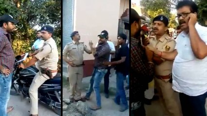 Video:...जब युवक ने दरोगा बाबू से पूछा, आप हेलमेट क्यों नहीं पहनते