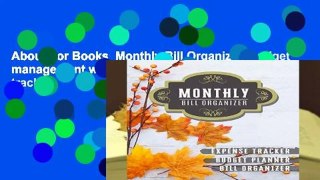 About For Books  Monthly Bill Organizer: budget management with income list,Weekly expense tracker