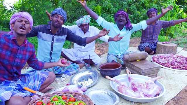 MUTTON DRY FRY - Varattu Kari - Chettinad Fried Mutton Recipe - Traditional Cooking in Village