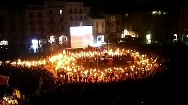 Marcha de las antorchas en Vic