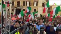 Montecitorio, la destra di Salvini e Meloni scende in piazza 
