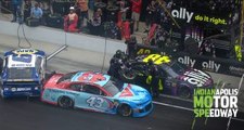 Mayhem on pit road as Johnson narrowly avoids trouble