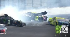 Johnson spins to cause multi-car wreck; playoff hopes over