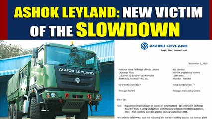 Slowdown hits Ashok leyland, 16 non-working days announced