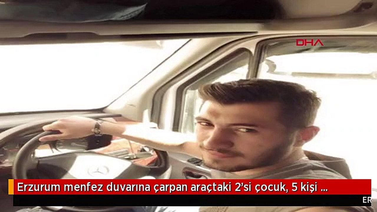 Erzurum menfez duvarına çarpan araçtaki 2'si çocuk, 5 kişi öldü-3