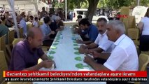 Gaziantep şehitkamil belediyesi'nden vatandaşlara aşure ikramı