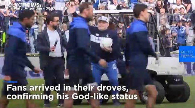 Argentina's football legend Diego Maradona makes comeback as new coach of La Plata's Gimnasia club