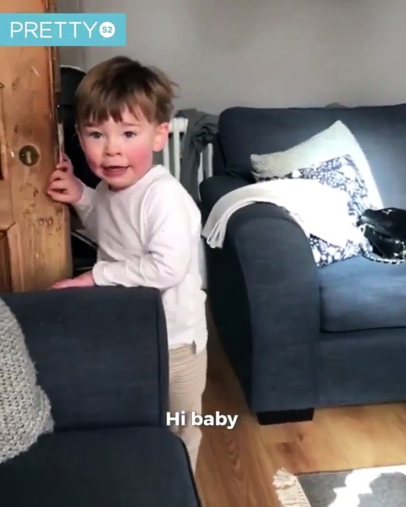 Yeni doğan kardeşini ilk kez gören çocuğun mutluluğu viral oldu