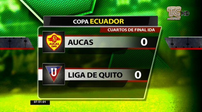 Aucas y Liga de Quito empataron en cuartos de final de la Copa Ecuador