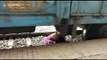 Elderly woman miraculously escapes after falling under train in south India