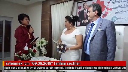 Evlenmek için "09.09.2019" tarihini seçtiler