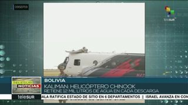 Bolivi: Helicóptero Chinook prevé aplacar incendios en Amazonas