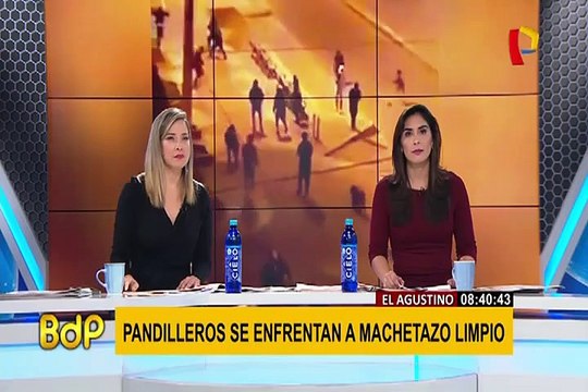 El Agustino: pandilleros se enfrentan a machetazos en plena calle