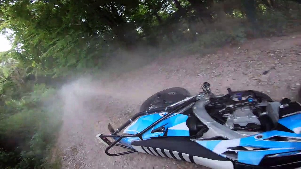 Motorbike Gets Stopped By Gate