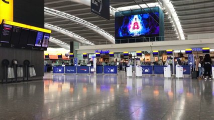 Heathrow terminal nearly deserted as BA pilots begin strike