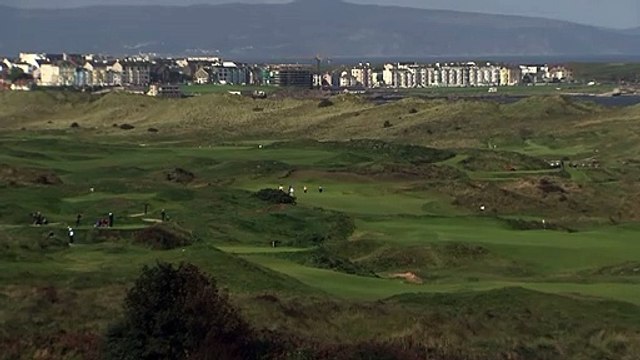 Prince Andrew plays golf at Royal Portrush