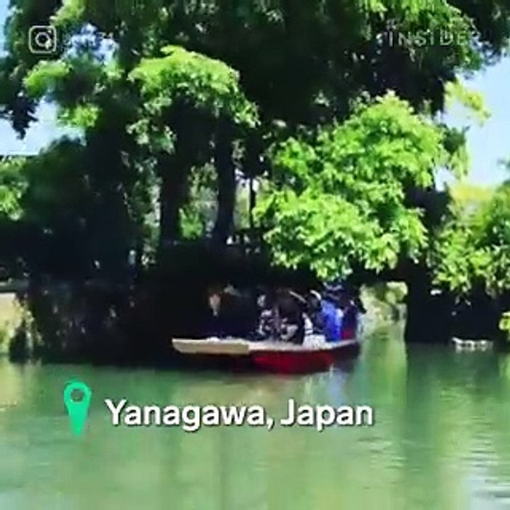 Duck under bridges on a boat tour in Japan's city of water