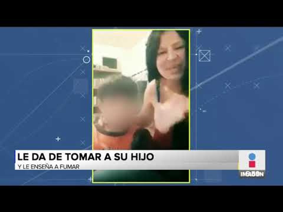 Madre le da cerveza y cigarro a su hijo mientras fuma frente a él | Noticias con Francisco Zea