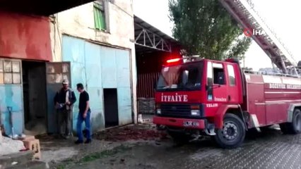 Un fabrikasında çıkan yangın korkuttu