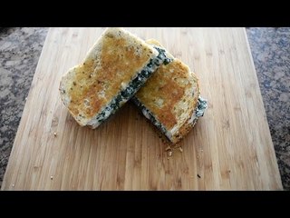Sándwich de queso con espinaca #Chilantojos