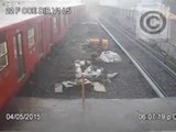 Llegada de trenes a la estación Oceanía L5 el día del accidente del 4 de mayo