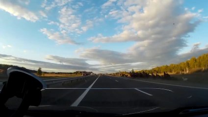 Un automobiliste découvre des centaines de chevaux qui courent le long de l'autoroute
