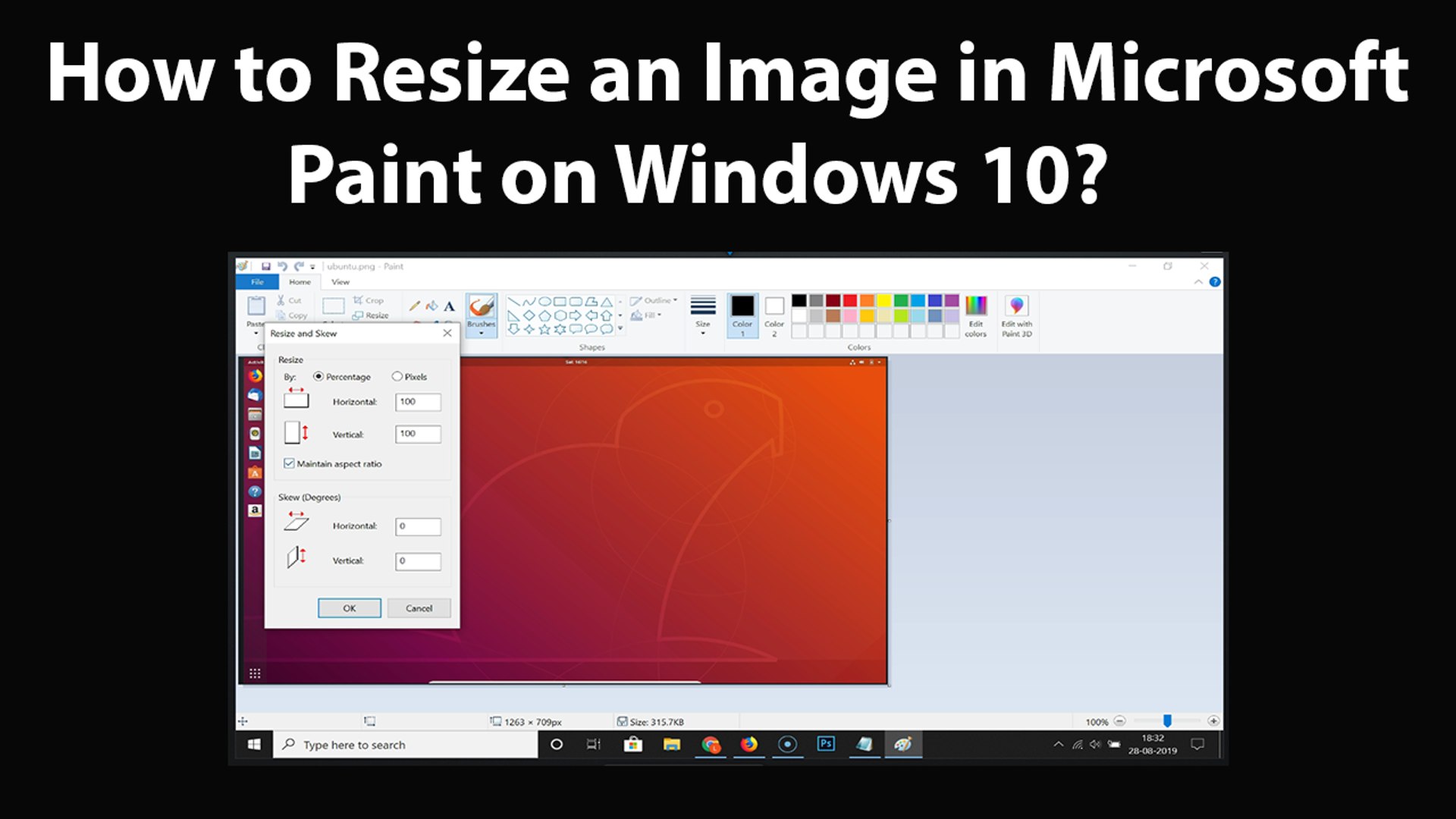 ⁣How to Resize an Image in Microsoft Paint on Windows 10?