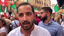 Conservadores protestam contra o novo Governo italiano