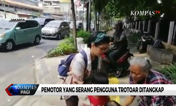 Sempat Viral, Pemotor yang Serang Pengguna Trotoar Ditangkap