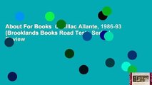 About For Books  Cadillac Allante, 1986-93 (Brooklands Books Road Tests Series)  Review