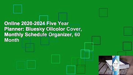 Online 2020-2024 Five Year Planner: Bluesky Oilcolor Cover, Monthly Schedule Organizer, 60 Month