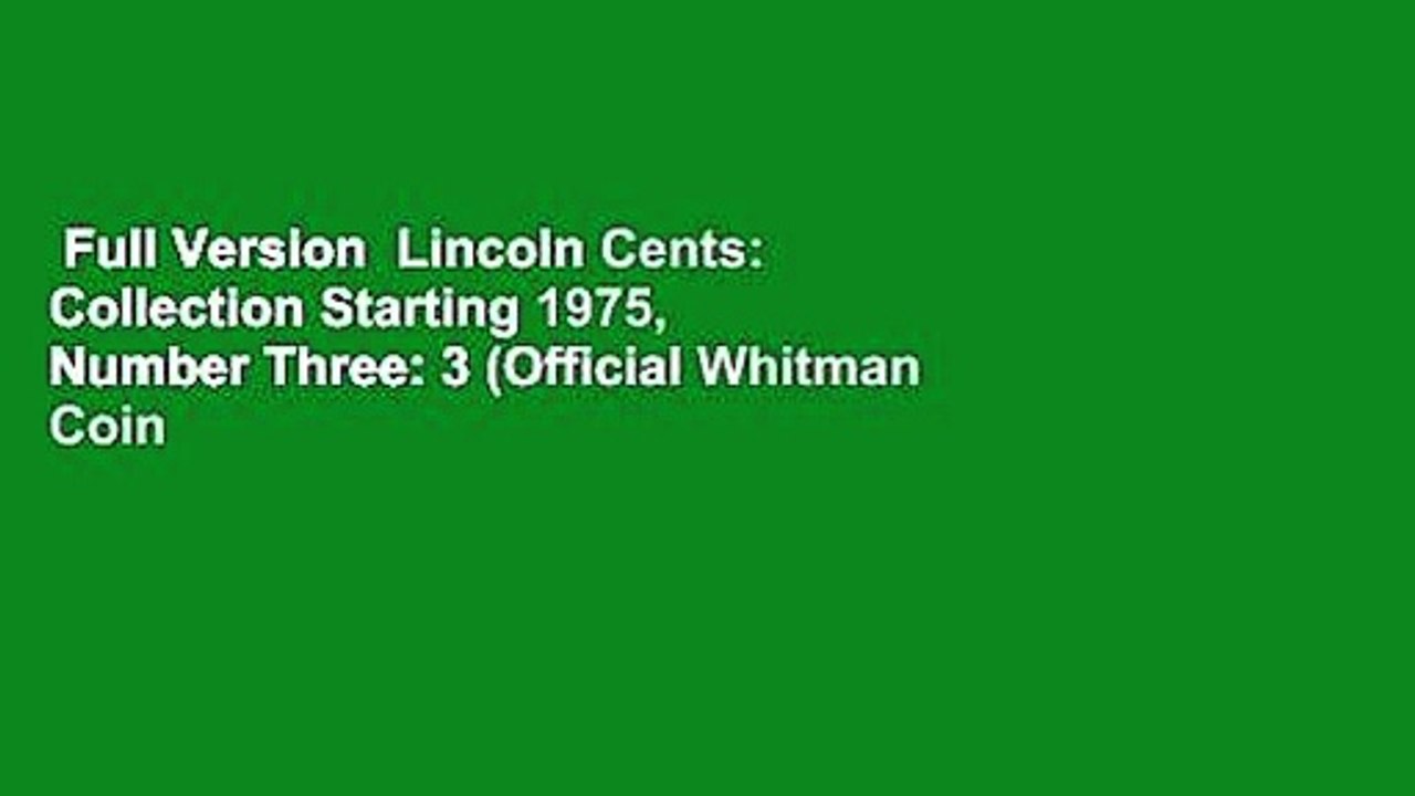 Full Version  Lincoln Cents: Collection Starting 1975, Number Three: 3 (Official Whitman Coin