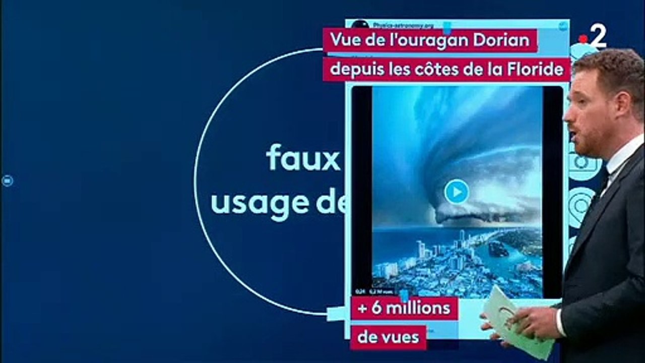 Décryptage d'une arnaque : La vidéo de l'ouragan Dorian sur Miami vues plusieurs millions de fois sur les réseaux sociaux