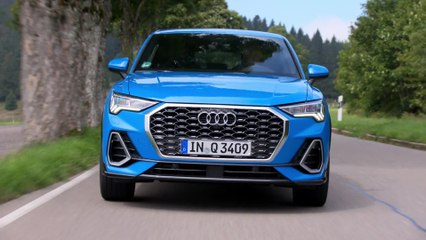 The new Audi Q3 Sportback in Turbo Blue Driving Video