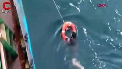 10 saat suda kaldı balıkçılar kurtardı