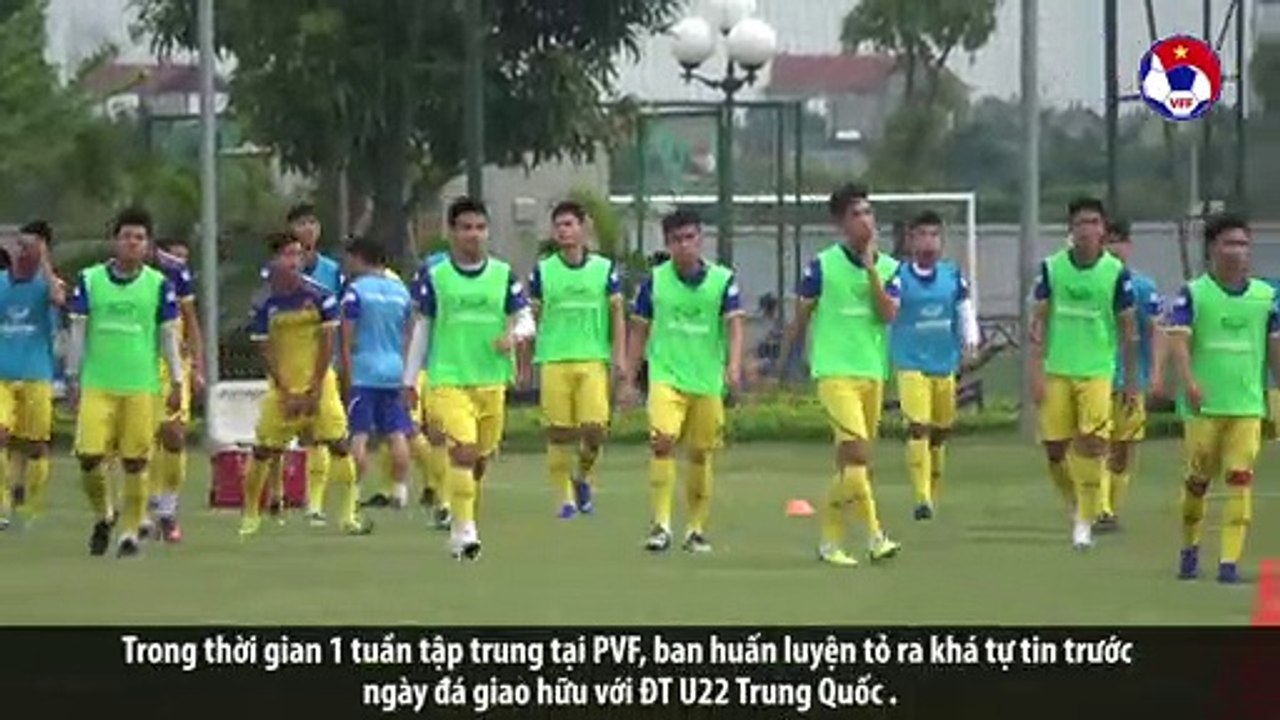 U22 Việt Nam hứng khởi trong buổi tập cuối cùng trước ngày lên đường sang Trung Quốc | VFF Channel