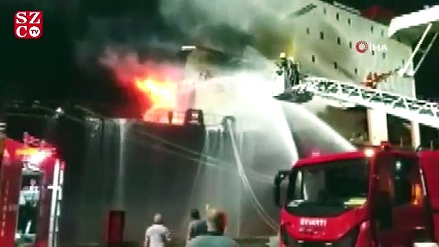 İskenderun körfezinde buğday yüklü gemide çıkan yangın 4 saat süren çalışmayla söndürüldü
