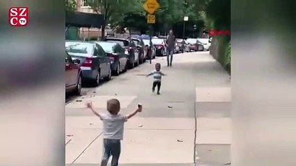 2 yaşındaki arkadaşların 2 günlük özlemi