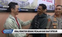 Viral! Serang Pejalan Kaki Saat Ditegur, Pemotor yang Lintasi Trotoar Akhirnya Ditangkap