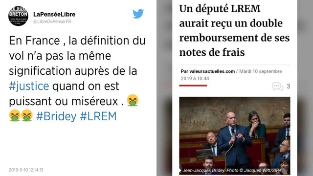 Le député LREM Jean-Jacques Bridey déclarait deux fois ses notes de frais
