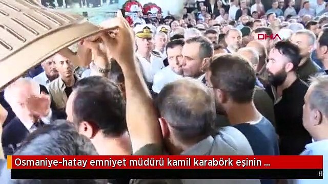 Osmaniye-hatay emniyet müdürü kamil karabörk eşinin cenazesine ambulans helikopterle geldi