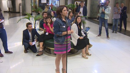 Adriana Lastra en rueda de prensa