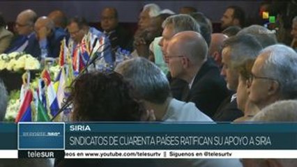 Culmina en Siria el Tercer Foro Sindical Internacional