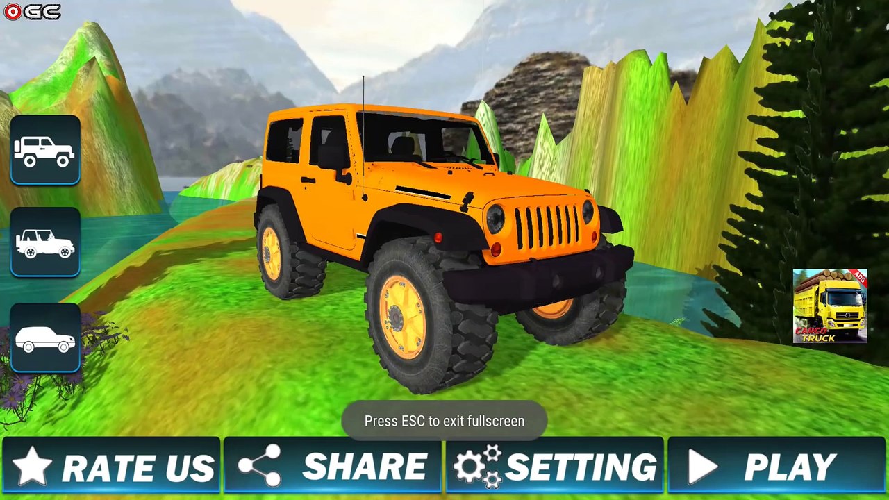 Offroad Driving Simulator 4x4 Jeep Mudding "Jeep Wrangler" Android Gameplay Video #2