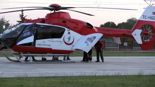 Hatay Emniyet Müdürü Karabörk, ambulans helikopterle Adana'ya getirildi