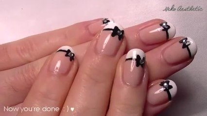 ♥ Cute Little Bow Nail Art • Simple Nail Polis